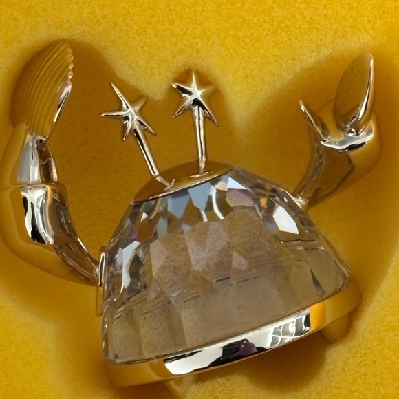 Swarovski Gold and Clear Crystal Crab Figurine - Picture 14 of 14